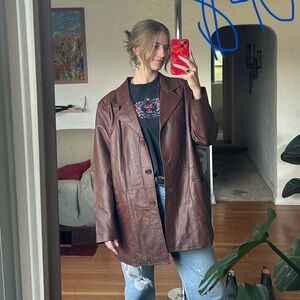 Brown leather Women's Jacket
